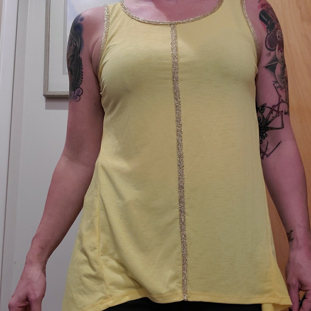 Vintage sleeveless medium yellow top